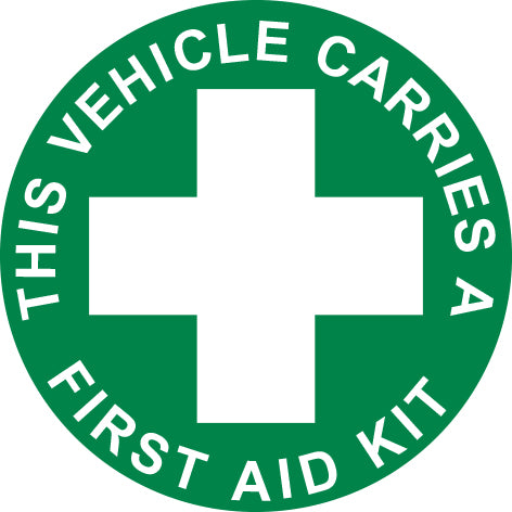 Vehicle Windscreen Sticker - Safety First Aid