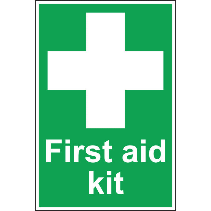 First Aid and White Cross sign , 300*200mm Rigid