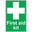 First Aid and White Cross sign , 300*200mm Rigid