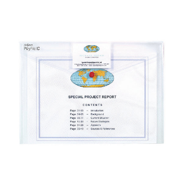 SNOPAKE POLYFILE ID A4 TRANSPARENT Pack Of 5