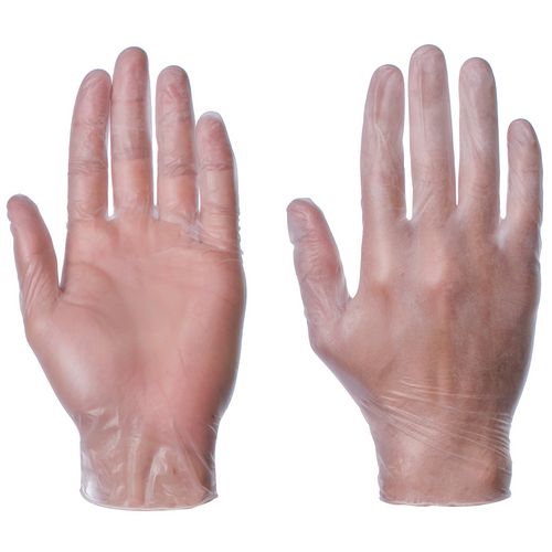 Astroplast Large Vinyl powdered gloves - 6 packs of 4 - Blue Dot