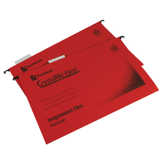 Rexel Crystalfile Flexi Std Fc Red P50 - Rexel Crystalfile
