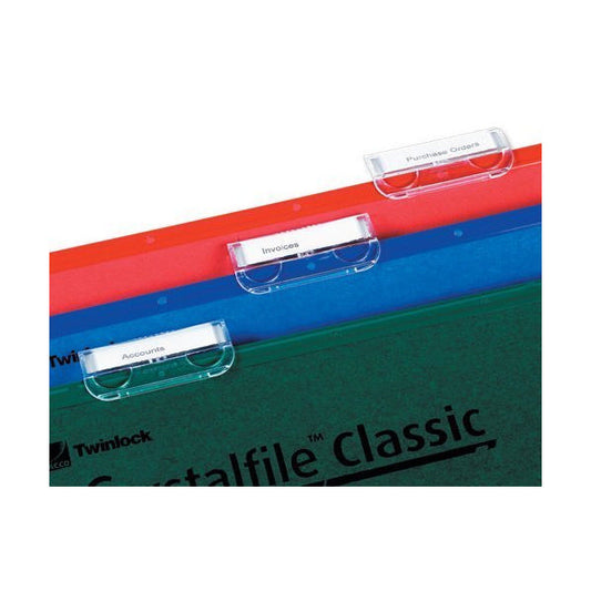 REXEL LATERAL 330 INSERTS WHITE 70676 - Pack Of 25 - Rexel Crystalfile