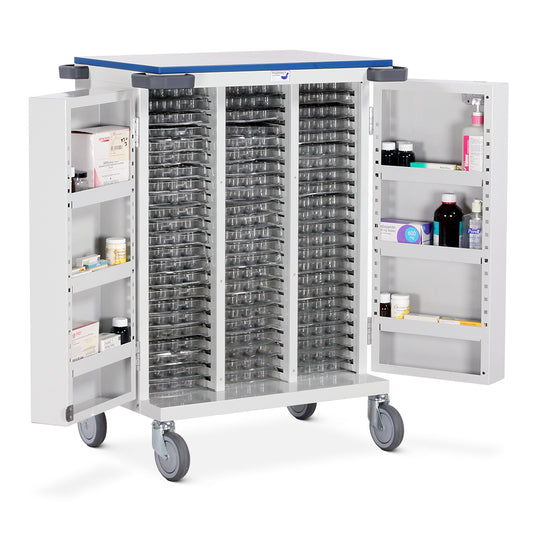 Unit Dosage Trolley - Double Door - Biodose - 69 Trays - High Security Bolt Lock - Bristol Maid
