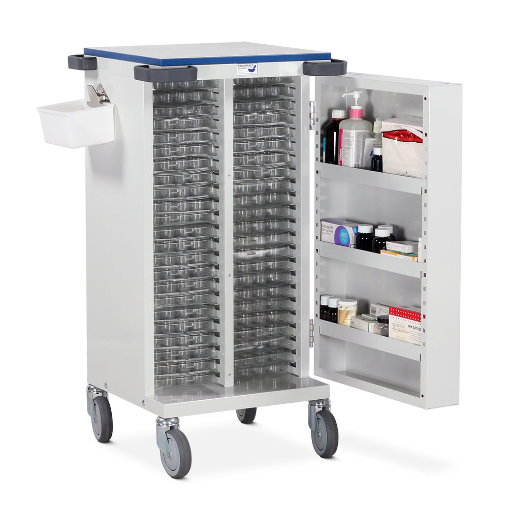 Unit Dosage Trolley, Single Door, Biodose, 46 Trays, High Security Bolt Lock - Bristol Maid