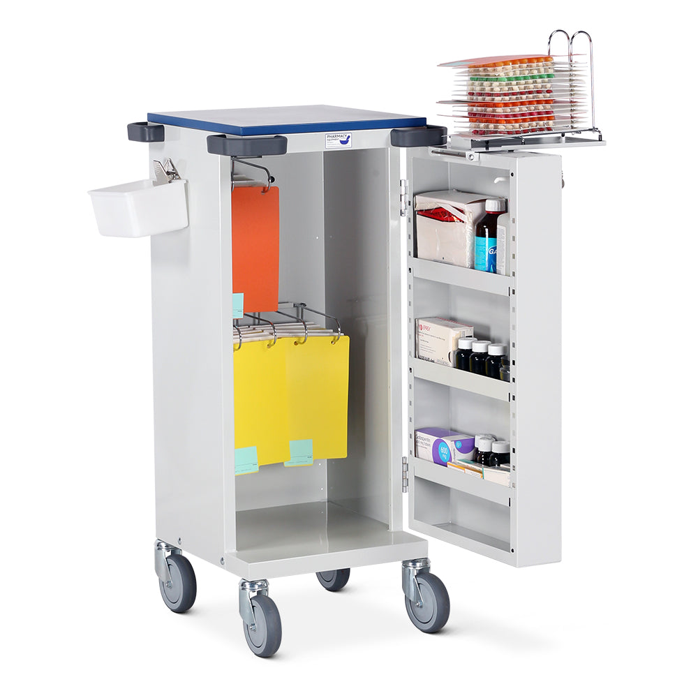 Unit Dosage Trolley - Single Door - Blister Pack - 4 Frames - High Security Bolt Lock - Bristol Maid