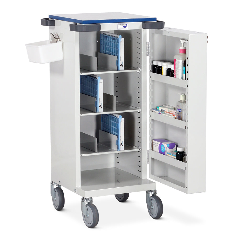 Unit Dosage Trolley, Single Door, Nomad, 30 Cassettes, High Security Bolt Lock - Bristol Maid