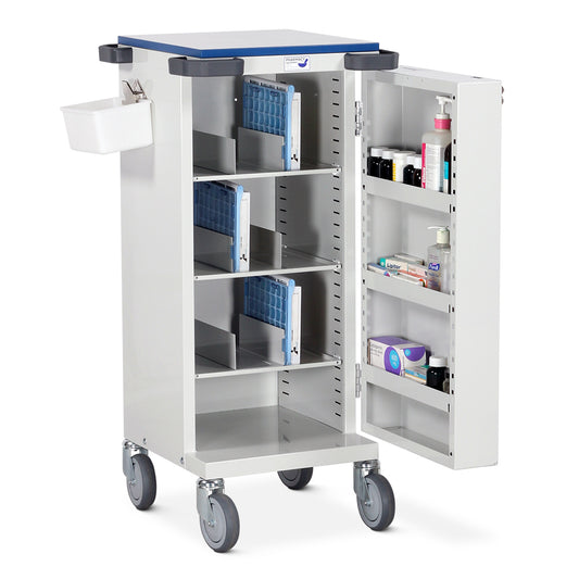 Unit Dosage Trolley, Single Door, Nomad, 30 Cassettes, High Security Bolt Lock - Bristol Maid