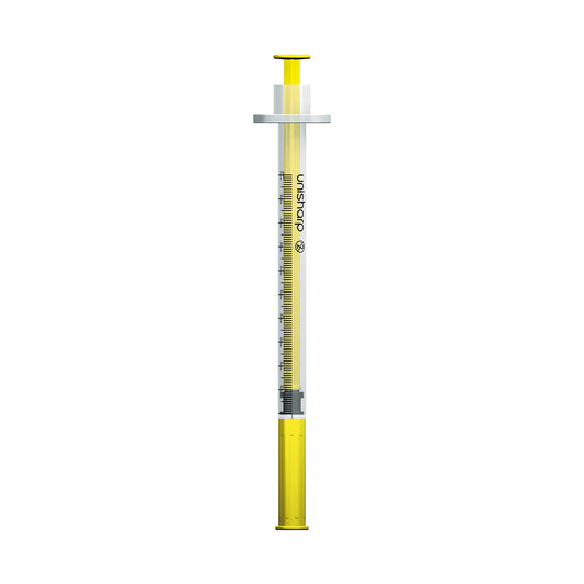 Unisharp 1ml Fixed 29G 0.5" Yellow x 100 - Unisharp