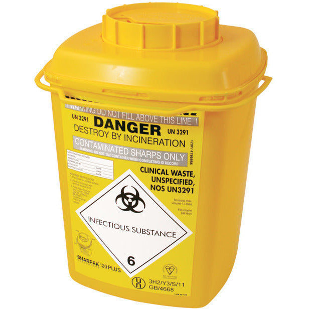 Sharpak 12L yellow lid – Medisave UK