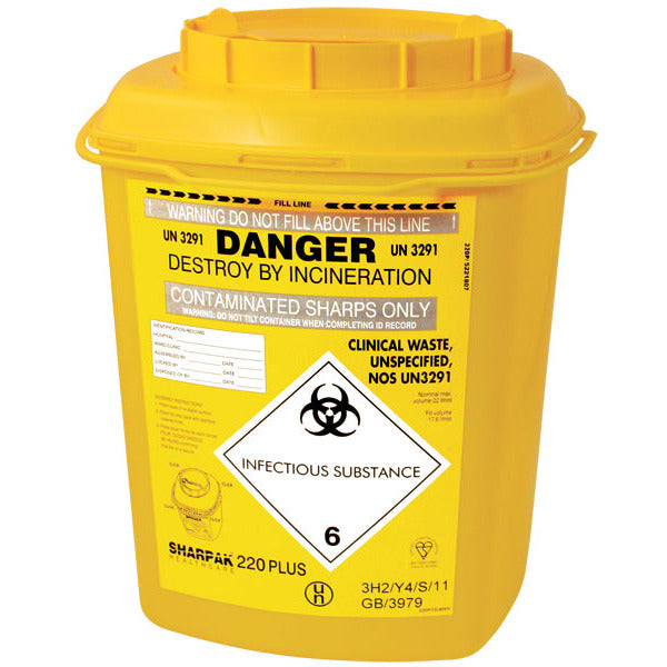 Sharpak 22L yellow lid – Medisave UK