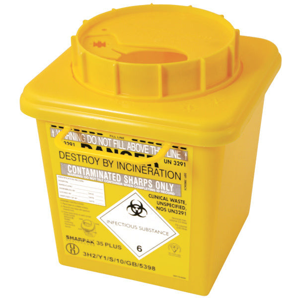 Sharpak 3.5L Yellow lid - Sharpaks