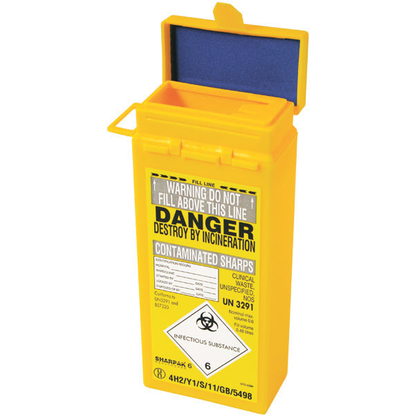 Sharpak 6 yellow container - 0.6ltr – Medisave UK