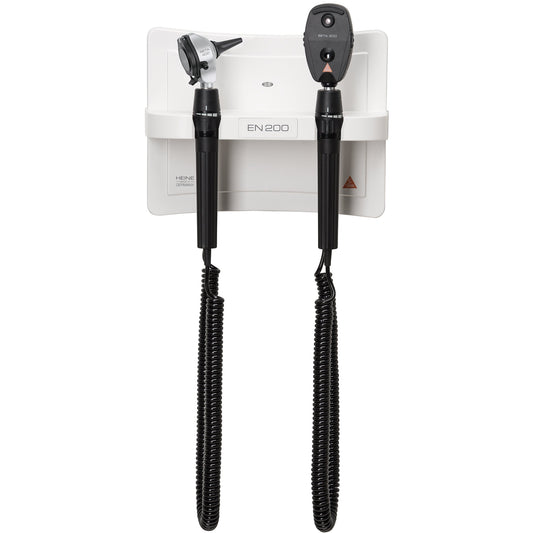 HEINE EN200 Wall Diagnostic Station - With BETA400 F.O Otoscope & BETA200 Ophthalmoscope