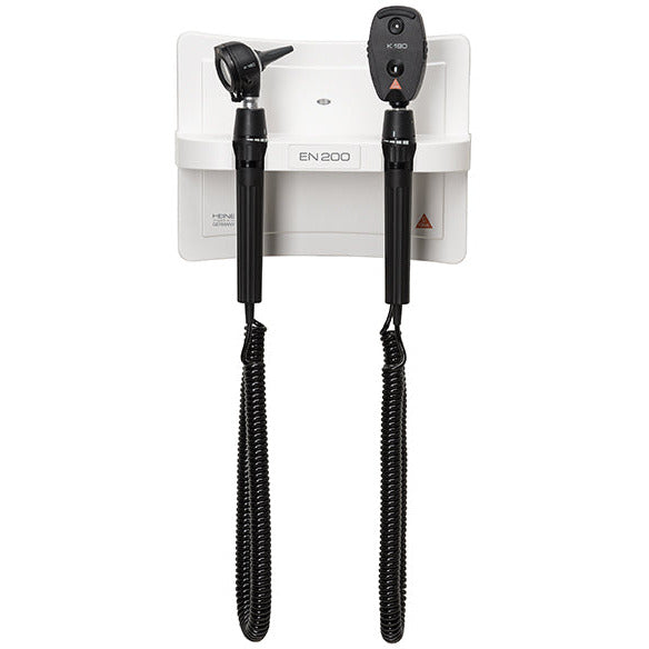HEINE EN200 LED Wall Diagnostic Station - With K180 F.O Otoscope & K180 Ophthalmoscope