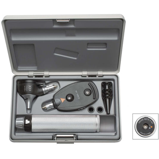 HEINE K180 Beta 4 Diagnostic Set Otoscope & Ophthalmoscope with Rechargeable Handle & Table Charger