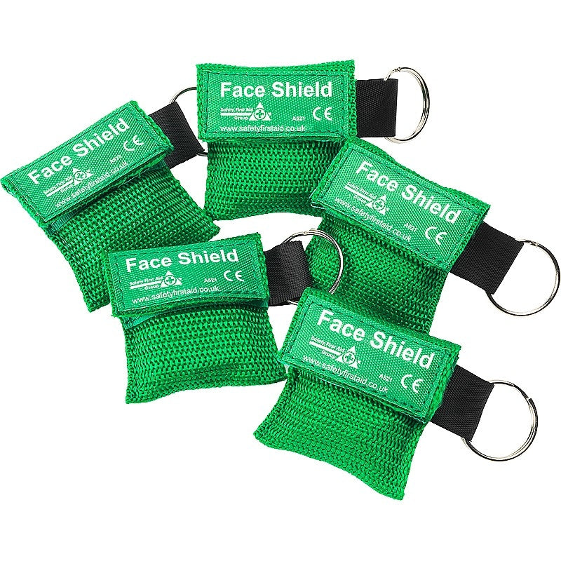 HypaGuard Key Fob Face Shield - Pack of 5 - Safety First Aid