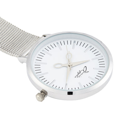 Annie Apple Nurses Fob Watch - Aurora - White/Silver - Mesh - 35mm - Annie Apple
