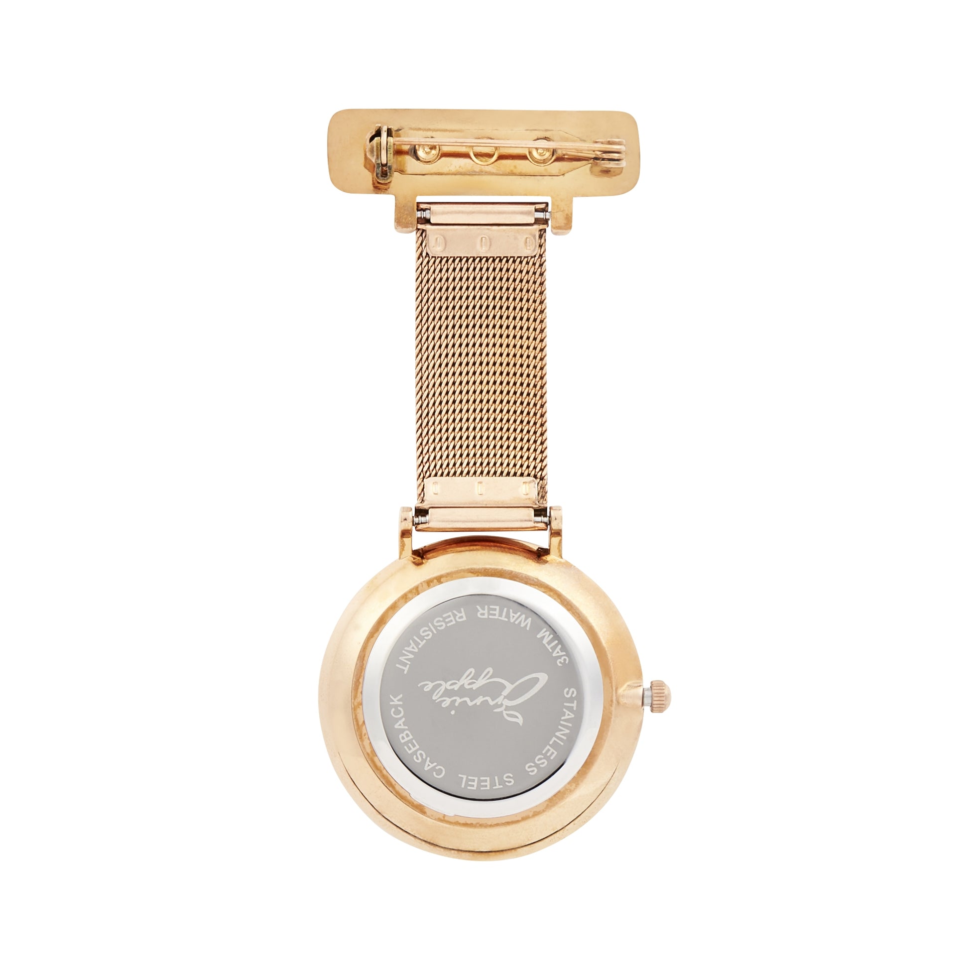 Annie Apple Nurses Fob Watch - Aurora - Rose Gold - Mesh - 35mm - Annie Apple