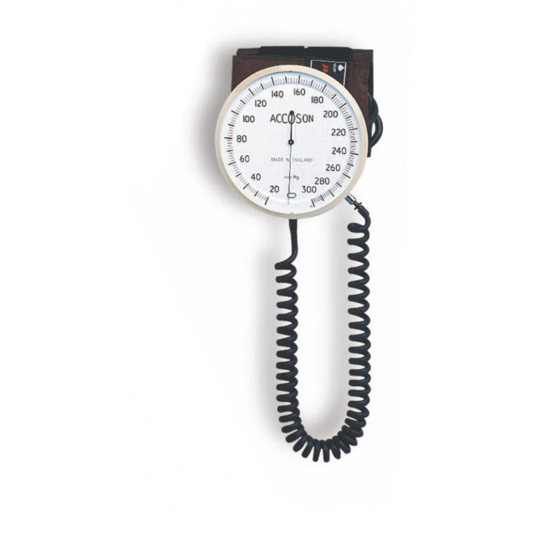 Accoson 6 Inch Aneroid Sphyg Wall Model with WR Velcro Cuff - Accoson