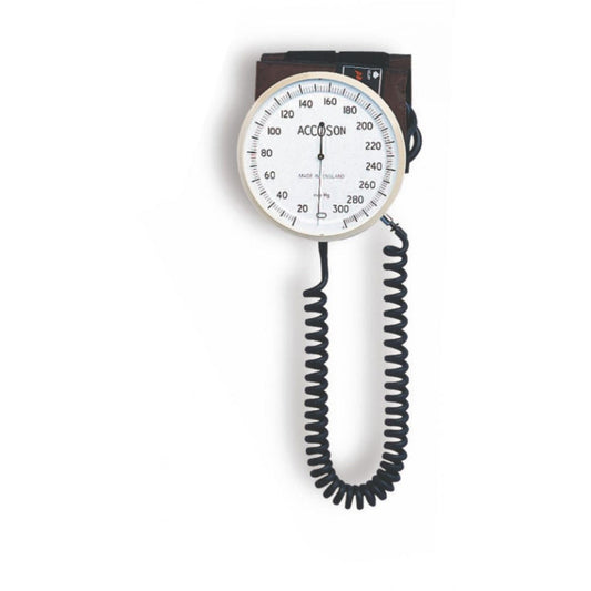 Accoson 6 Inch Aneroid Sphyg Wall Model with WR Velcro Cuff - Accoson