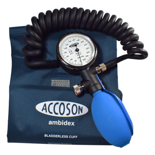 Accoson Duplex Aneroid Hand Model - Ambidex Cuff Blue