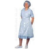 Disposable Polythene Aprons - Box of 100 in Blue