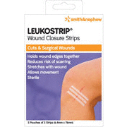 Leukostrip Post-Op Sterile Wound Closure (P.4) Box of 25 - Smith & Nephew