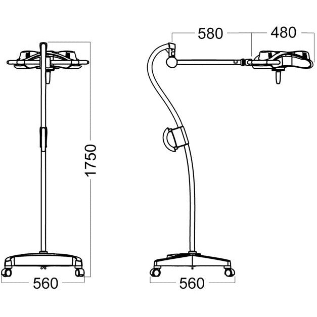 Luxo AIM LED Minor Surgery Light: Floor Stand