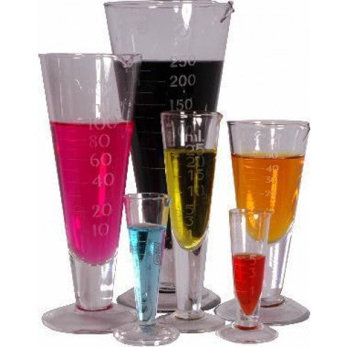 Dispensing Measure Government Stamped Glass Conical Measure - 50ml 18 Graduations - Singl ...