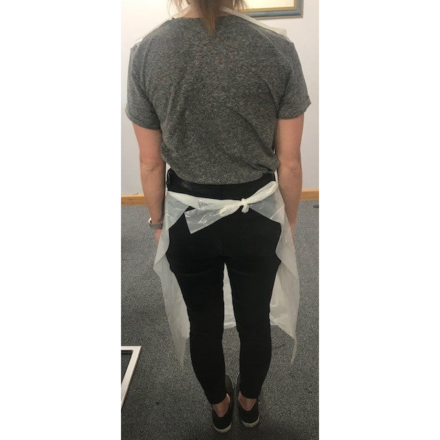 Elite Apron – Polythene Disposable Apron - White - Pack of 100 - Discontinued