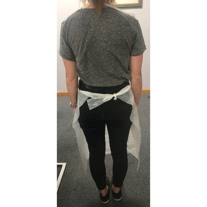 Elite Apron – Polythene Disposable Apron - White - Pack of 100 - Discontinued