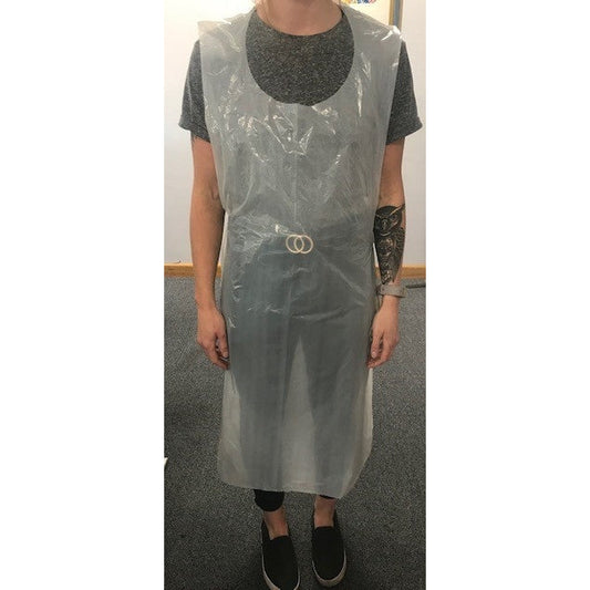 Elite Apron – Polythene Disposable Apron - White - Pack of 100 - Discontinued