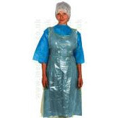 Disposable Polythene Aprons on ROLL - CASE of 1000 in Blue