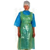 Disposable Polythene Aprons on a ROLL - Pack of 200 in Green