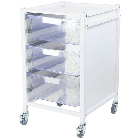 Attend 500 Medical Storage Trolley - 3 Deep Trays - Aspiration Life