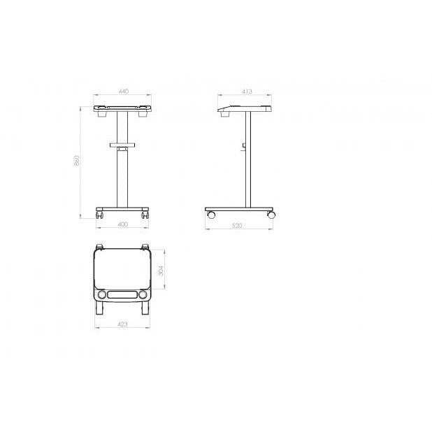 Signal Laptop Trolley - Fixed Height - Aspiration Life