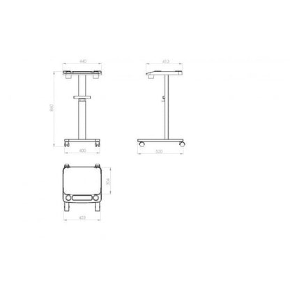 Signal Laptop Trolley - Fixed Height - Aspiration Life
