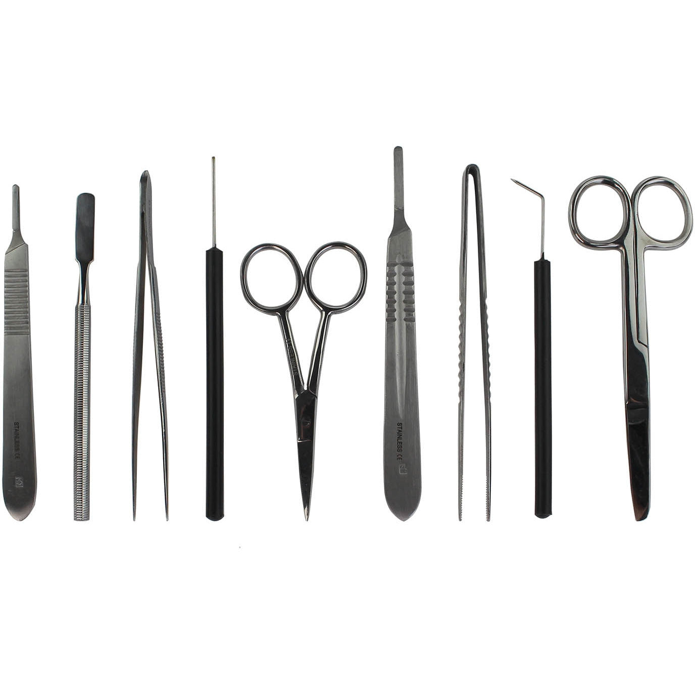 Dissection Instrument Set, 9 Piece Complete Kit - Medisave Professional