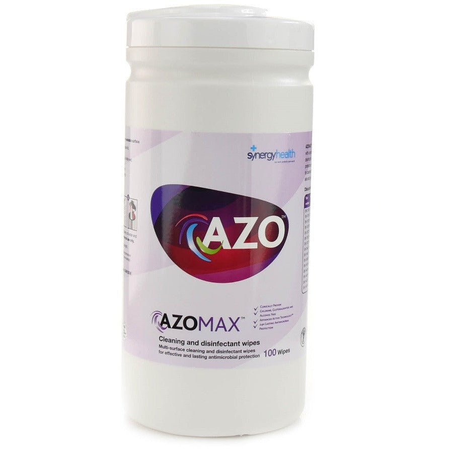 AzoMax Hard Surface Disinfectant Wipes - Tub of 100