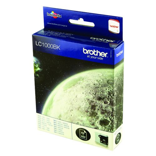 Brother LC1000BK Black Inkjet Cartridge (500 page capacity) LC-1000BK - Brother