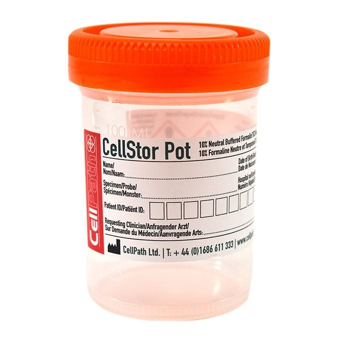 Cellstor Pot - 60ml - 10% Neutral Buffered Formalin - Cell Path