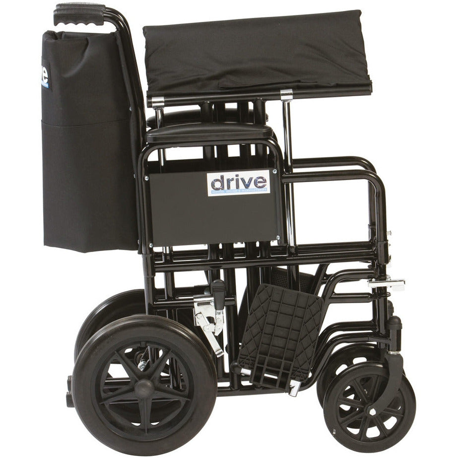 Bariatric Steel Transport Chair (Black)