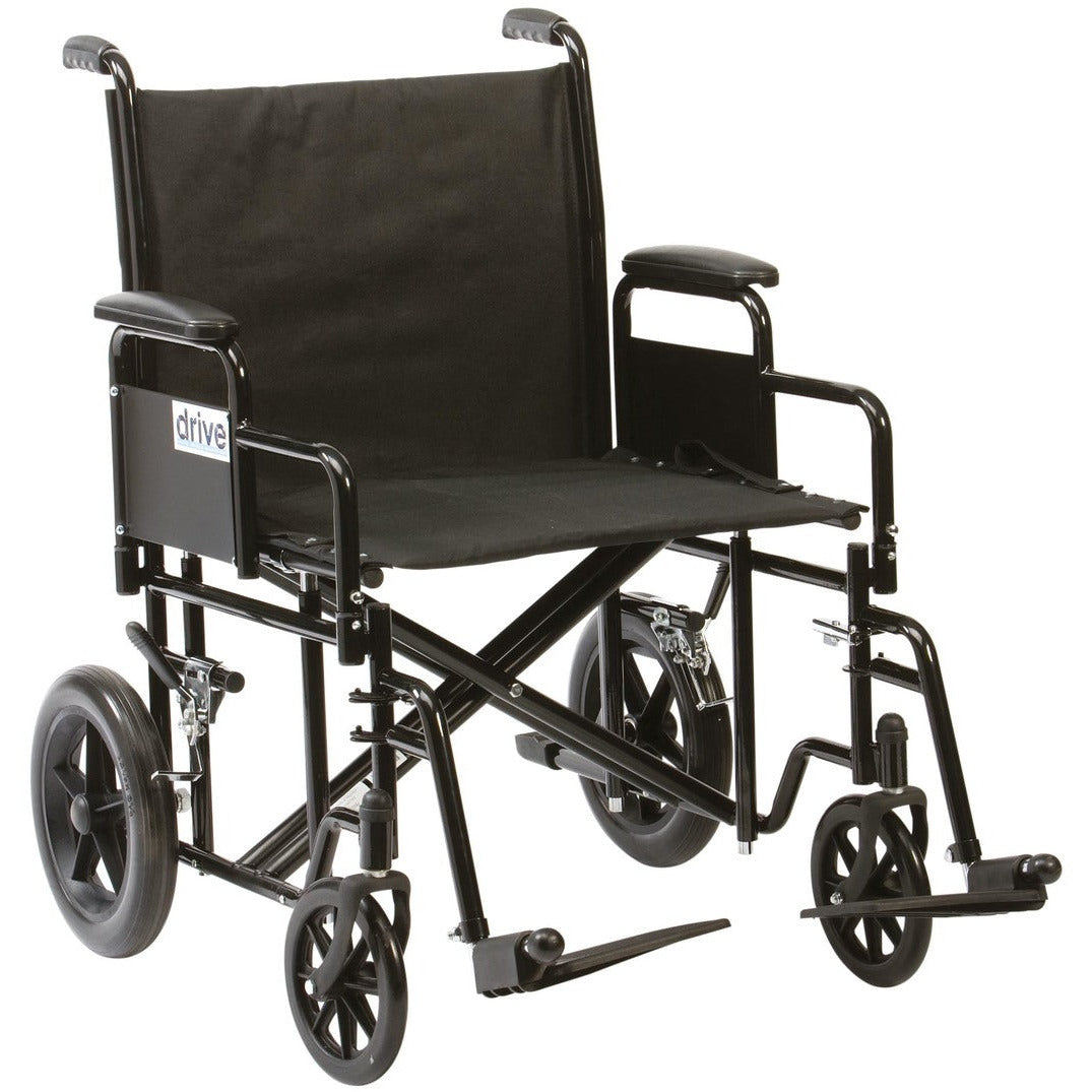 Bariatric Steel Transport Chair (Black)