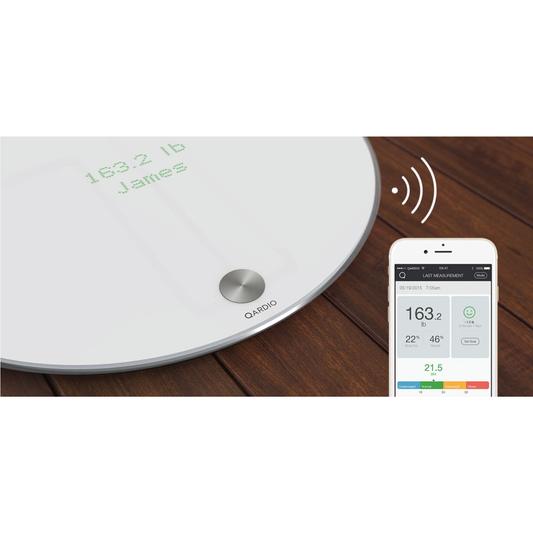 QardioBase 2 Wireless Smart Scale & Body Analyser - Arctic White - Qardio