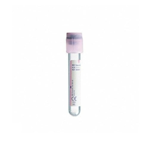 BD® Vacutainer® K₂EDTA 3.6mg Plus Blood Collection Tube, 2.0ml - Pack of 100 - Becton Dickinson