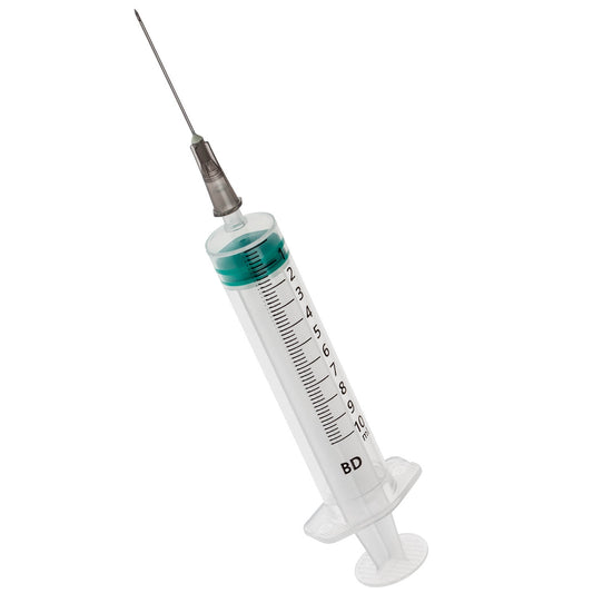 BD Emerald 10ml Syringe with 22G x 1 1/4" Needle - pack of 100 - Becton Dickinson