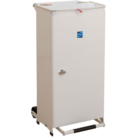 70 Litre Kendal Waste Bin with Solid Body, White Lid - 