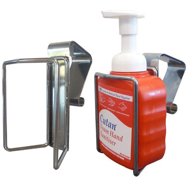 Chrome Bed Bracket for Cutan 400ml Pump Dispensers - Cutan