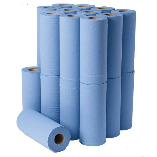 2 Ply Essentials Blue Hygiene Couch Roll - 40m x 250mm - x24